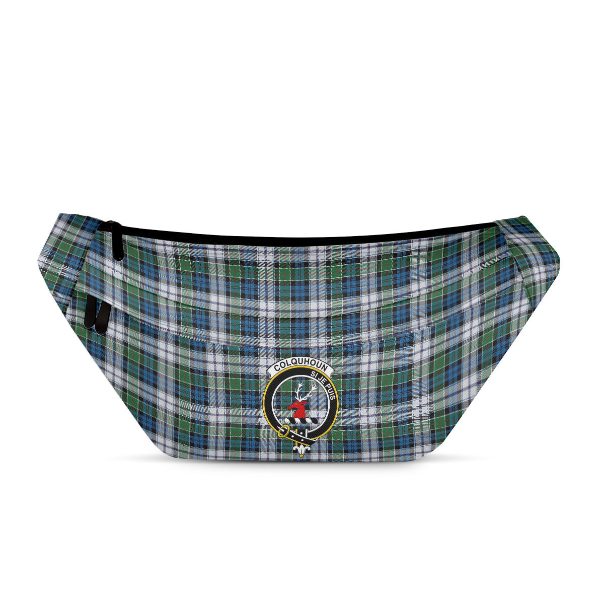 ScotsTee Shop Scottish Colquhoun Dress Ancient Clan Crest Tartan Fanny Pack Plaid Waist Bag