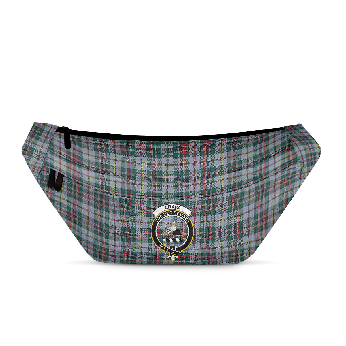 ScotsTee Shop Scottish Craig Modern Clan Crest Tartan Fanny Pack Plaid Waist Bag