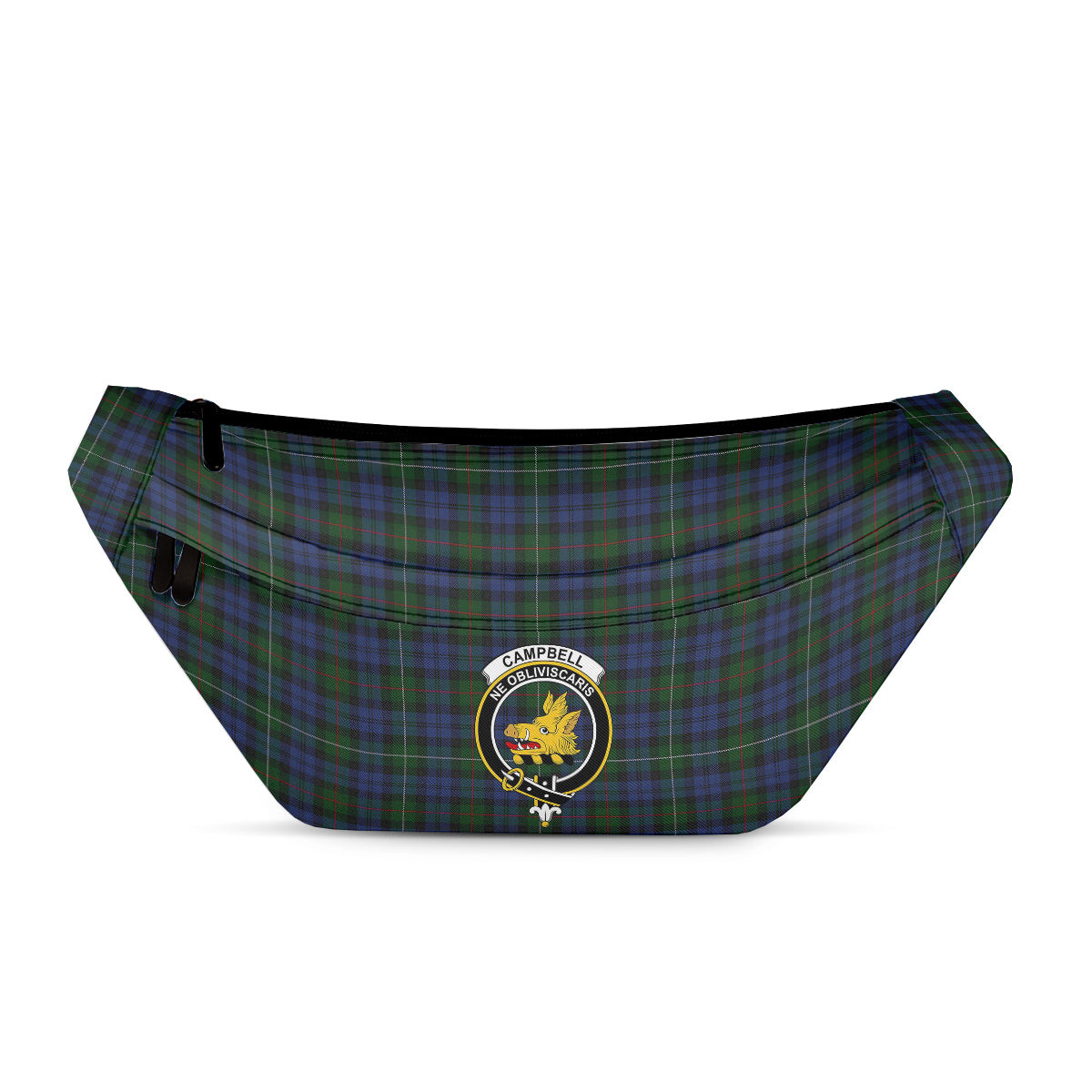 ScotsTee Shop Scottish Campbell Red Clan Crest Tartan Fanny Pack Plaid Waist Bag