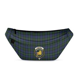 ScotsTee Shop Scottish Campbell Red Clan Crest Tartan Fanny Pack Plaid Waist Bag