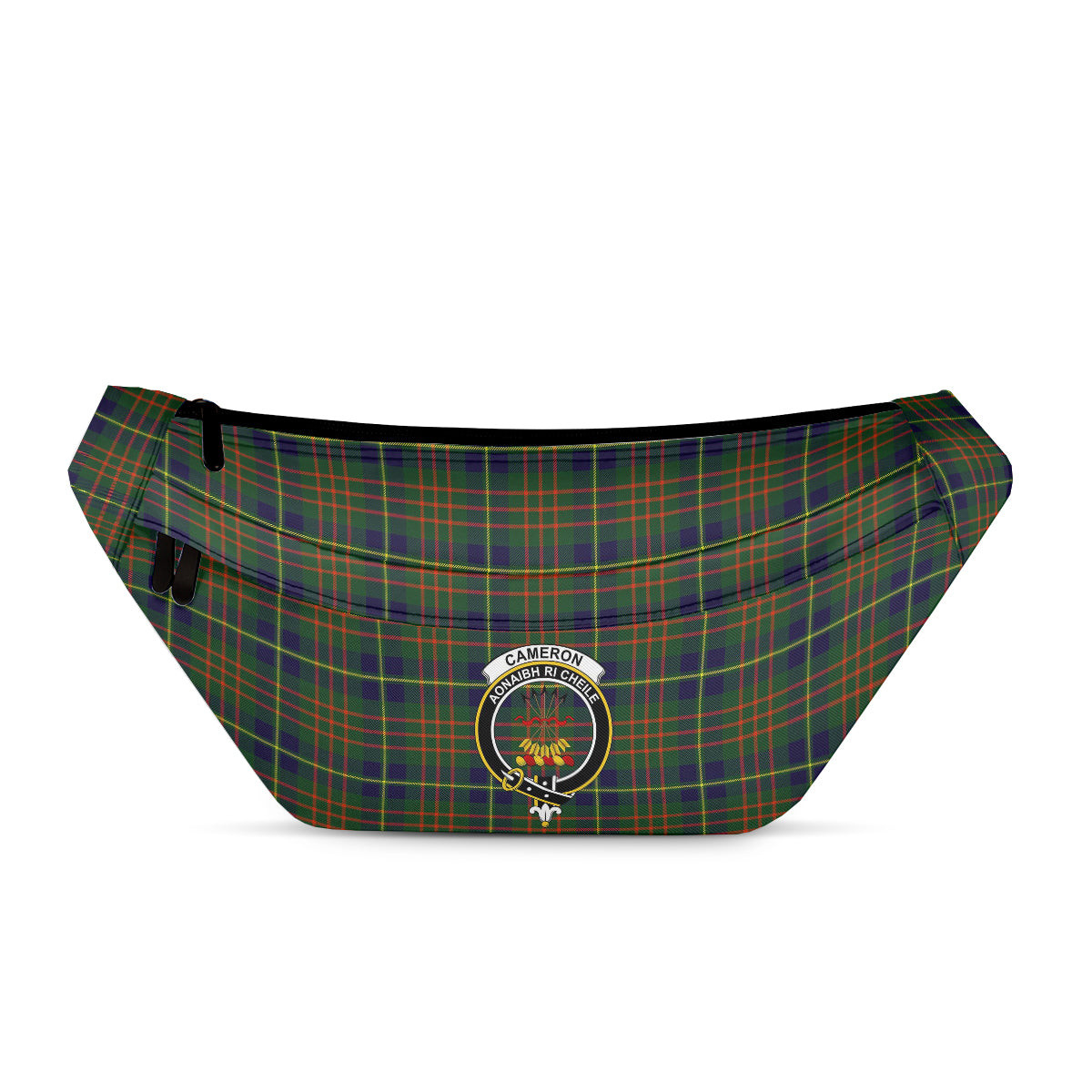 ScotsTee Shop Scottish Cameron of Lochiel Hunting Modern Clan Crest Tartan Fanny Pack Plaid Waist Bag