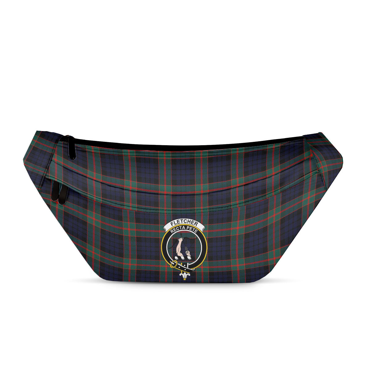 ScotsTee Shop Scottish Fletcher of Dunans Modern Clan Crest Tartan Fanny Pack Plaid Waist Bag