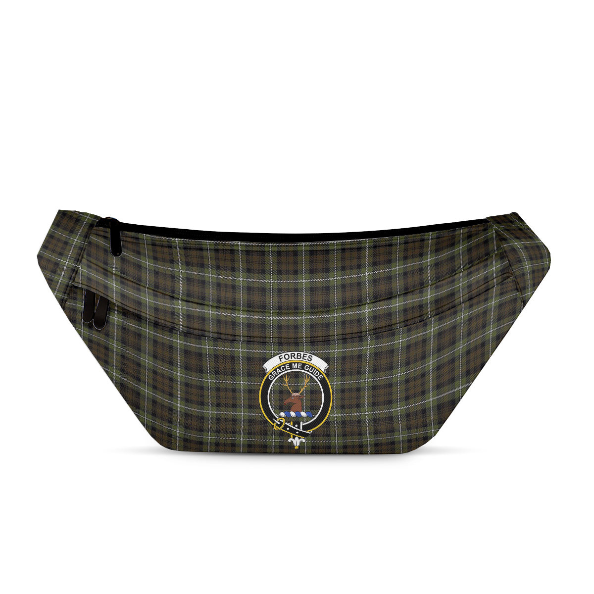 ScotsTee Shop Scottish Forbes of Druminnor Clan Crest Tartan Fanny Pack Plaid Waist Bag