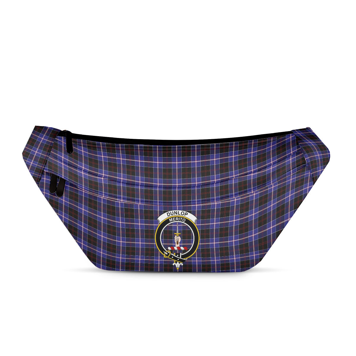 ScotsTee Shop Scottish Dunlop Modern Clan Crest Tartan Fanny Pack Plaid Waist Bag