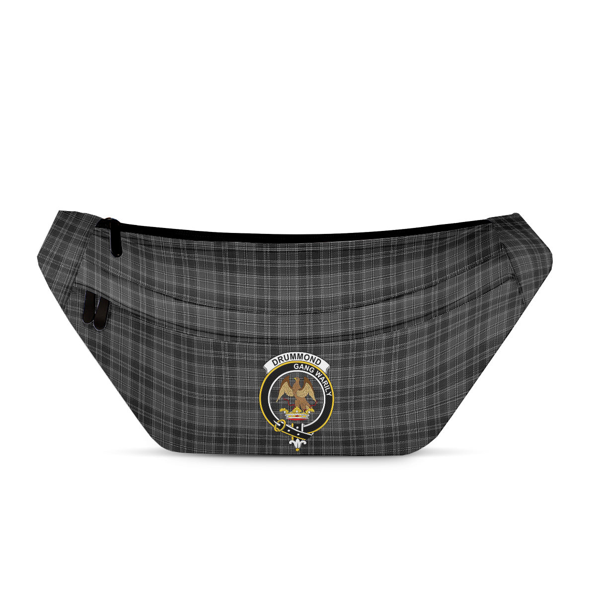 ScotsTee Shop Scottish Drummond Grey Clan Crest Tartan Fanny Pack Plaid Waist Bag