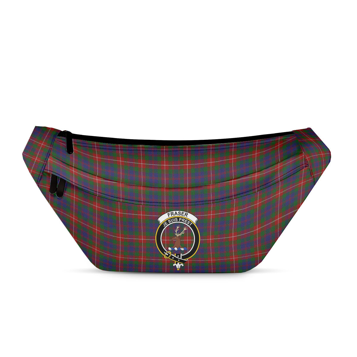 ScotsTee Shop Scottish Fraser of Lovat Clan Crest Tartan Fanny Pack Plaid Waist Bag