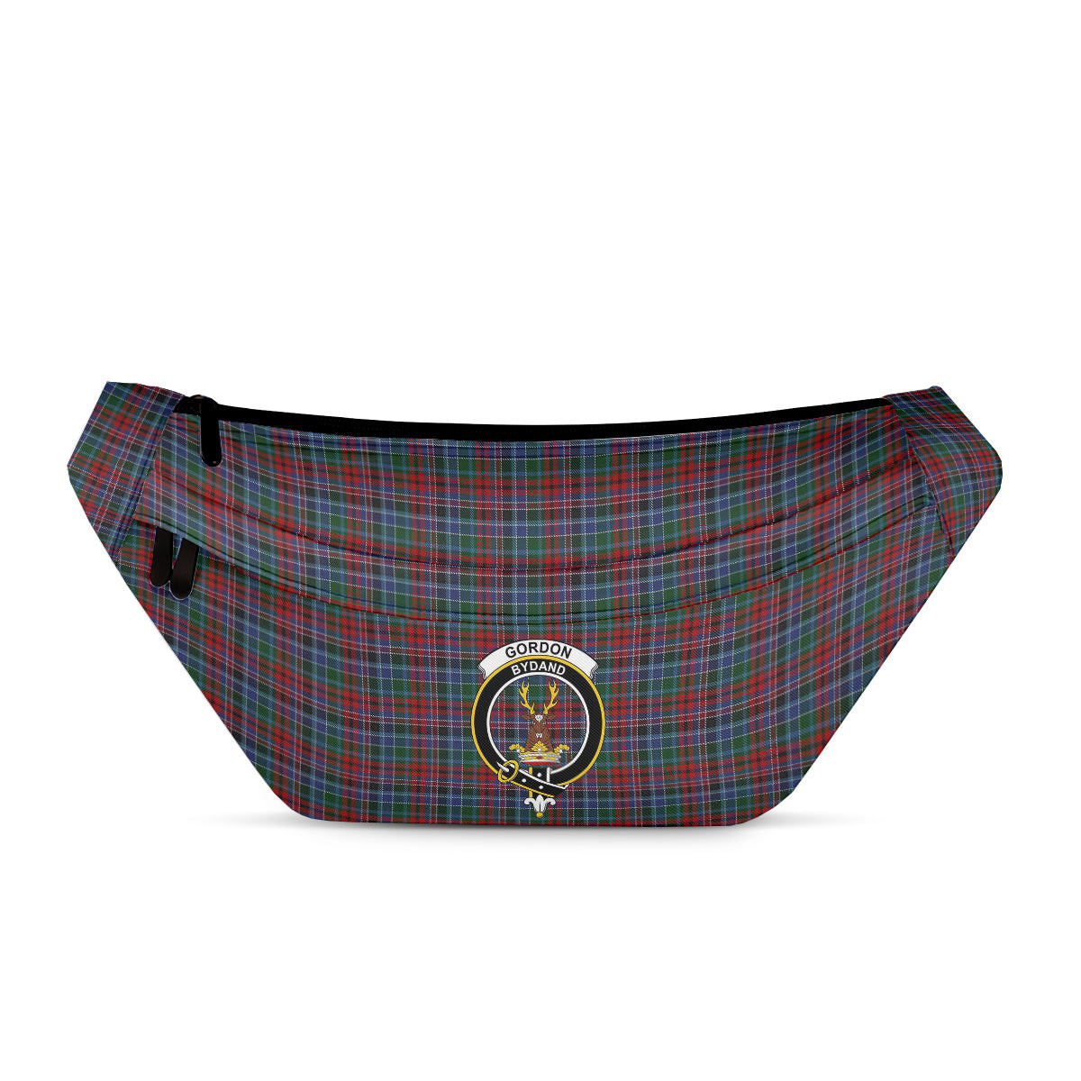 ScotsTee Shop Scottish Gordon Red Clan Crest Tartan Fanny Pack Plaid Waist Bag