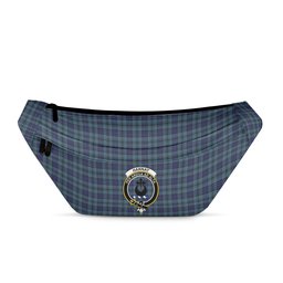ScotsTee Shop Scottish Hannay Blue Clan Crest Tartan Fanny Pack Plaid Waist Bag