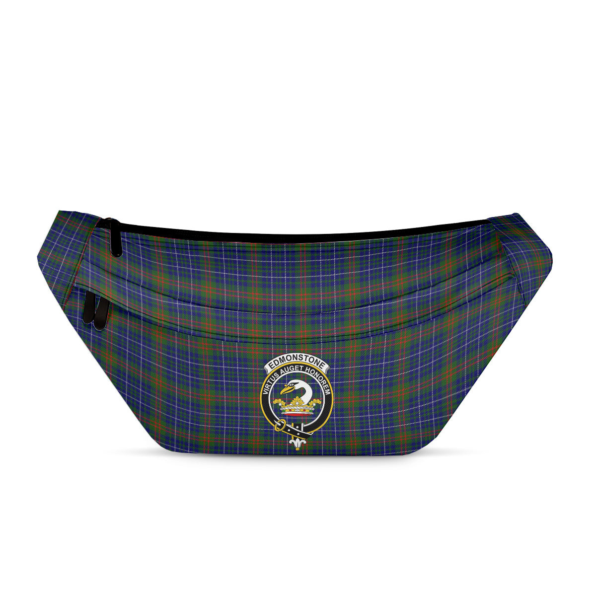 ScotsTee Shop Scottish Edmonstone of Duntreath Clan Crest Tartan Fanny Pack Plaid Waist Bag