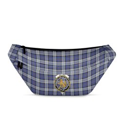 ScotsTee Shop Scottish Gillies Dress Blue Clan Crest Tartan Fanny Pack Plaid Waist Bag