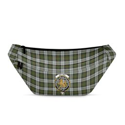 ScotsTee Shop Scottish Gillies Dress Green Clan Crest Tartan Fanny Pack Plaid Waist Bag