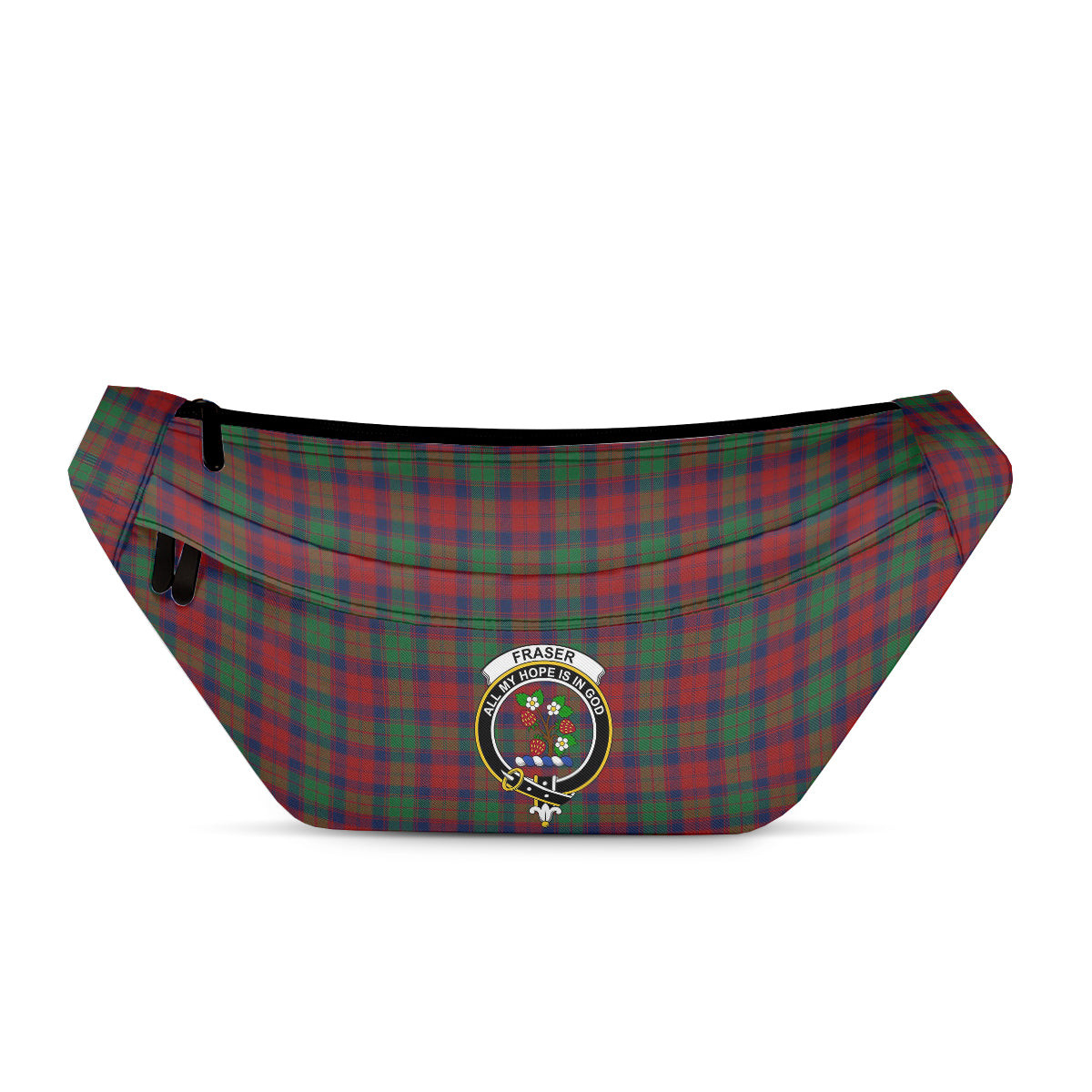 ScotsTee Shop Scottish Fraser of Altyre Modern Clan Crest Tartan Fanny Pack Plaid Waist Bag