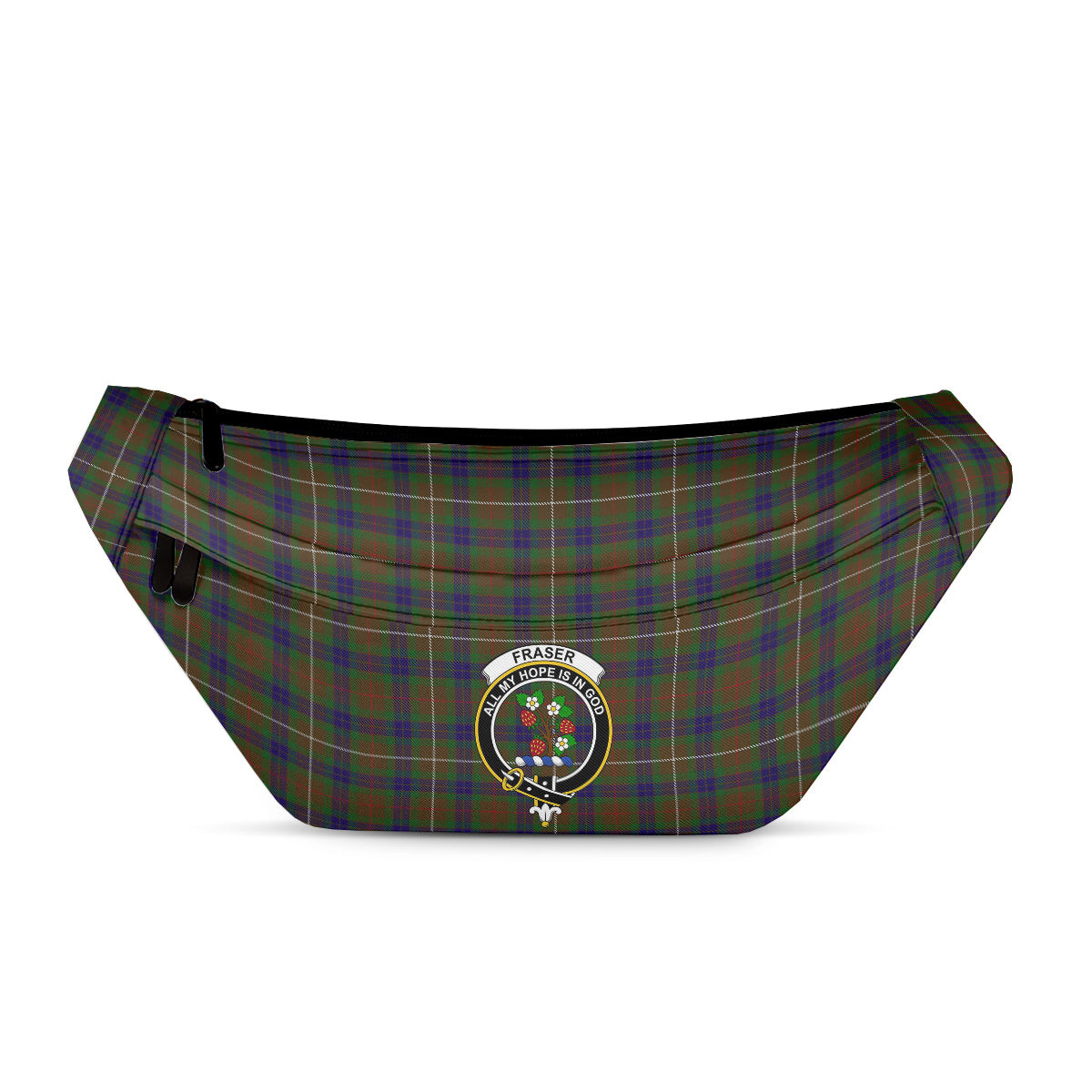 ScotsTee Shop Scottish Fraser Hunting 1 Clan Crest Tartan Fanny Pack Plaid Waist Bag