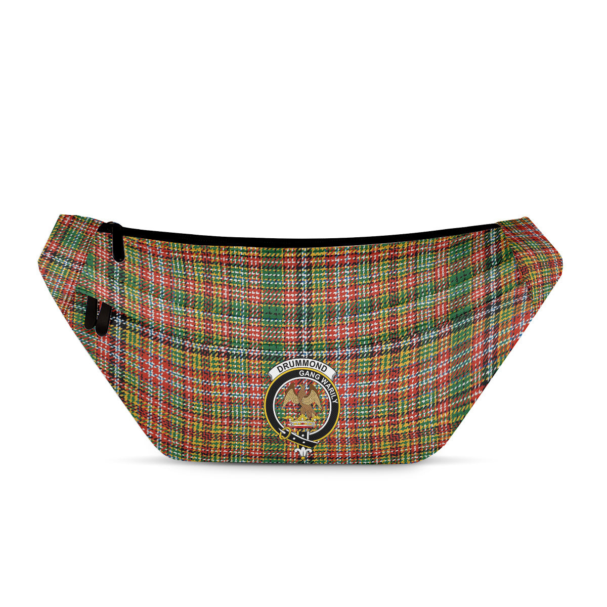 ScotsTee Shop Scottish Drummond of Strathallan Ancient Clan Crest Tartan Fanny Pack Plaid Waist Bag