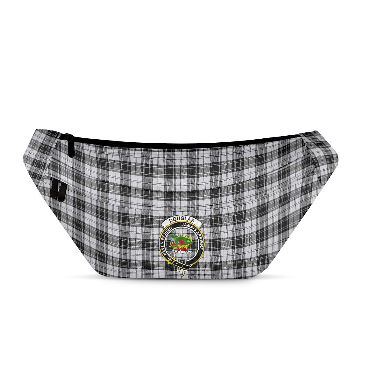ScotsTee Shop Scottish Douglas Grey Ancient Clan Crest Tartan Fanny Pack Plaid Waist Bag