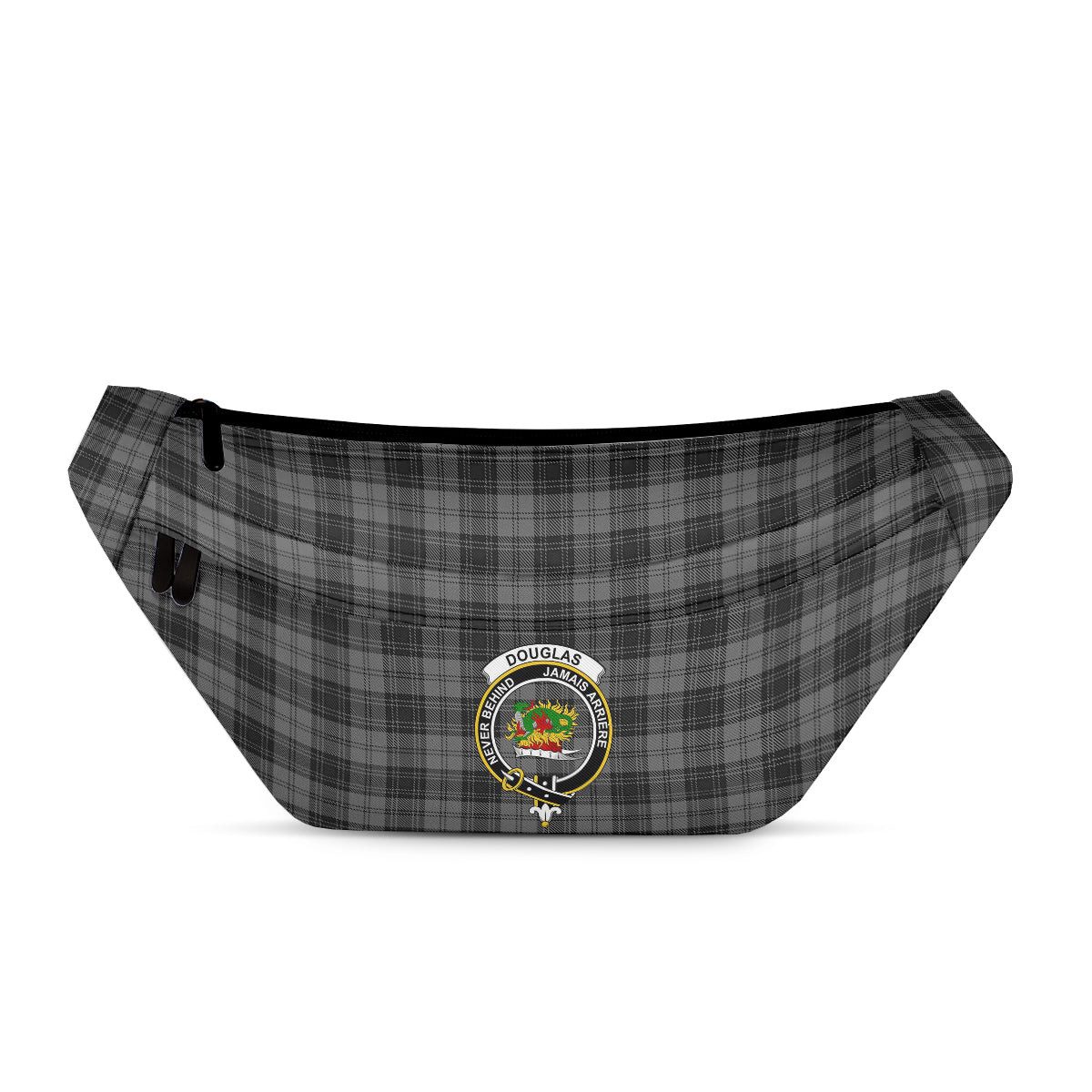 ScotsTee Shop Scottish Douglas Grey Clan Crest Tartan Fanny Pack Plaid Waist Bag