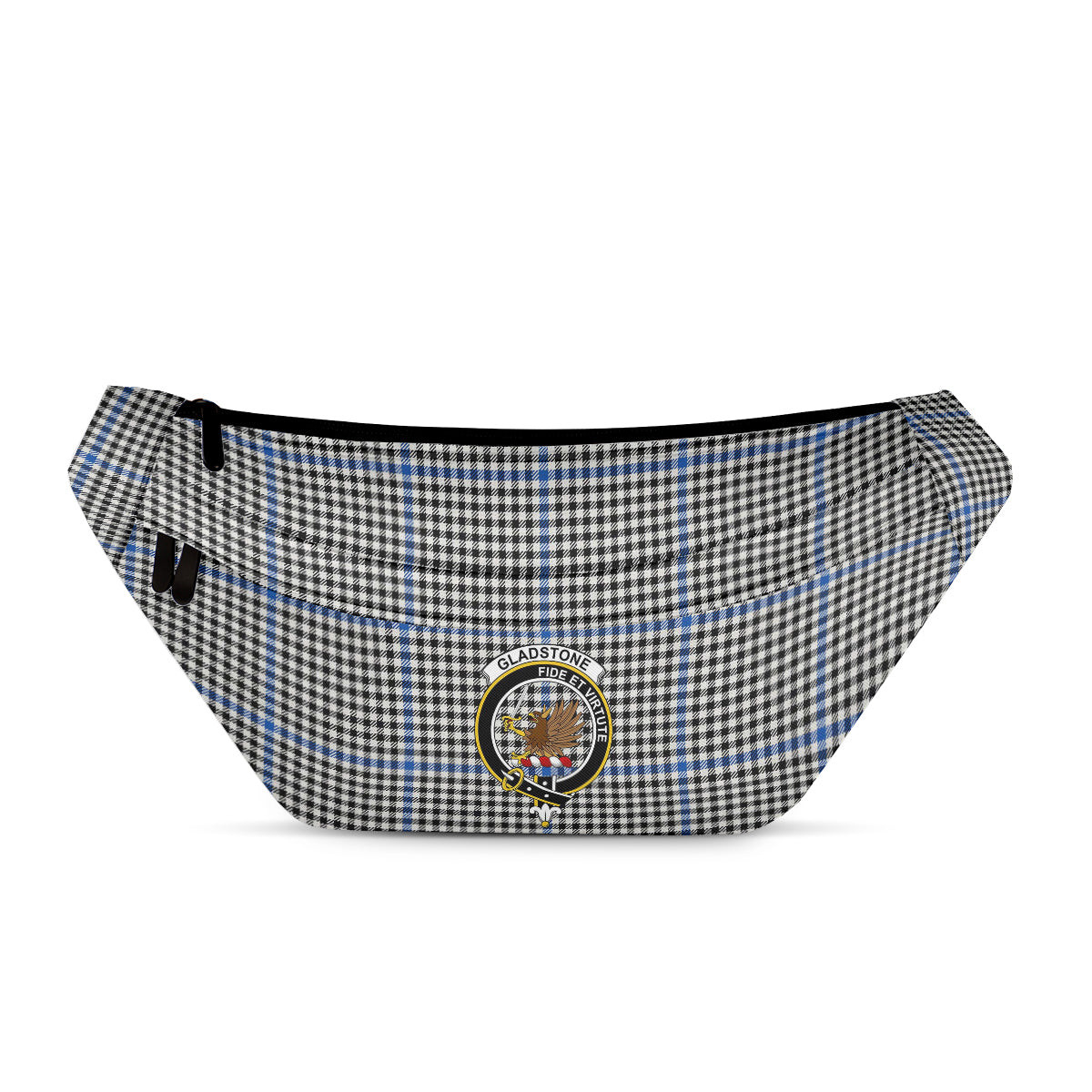 ScotsTee Shop Scottish Gladstone Modern Clan Crest Tartan Fanny Pack Plaid Waist Bag