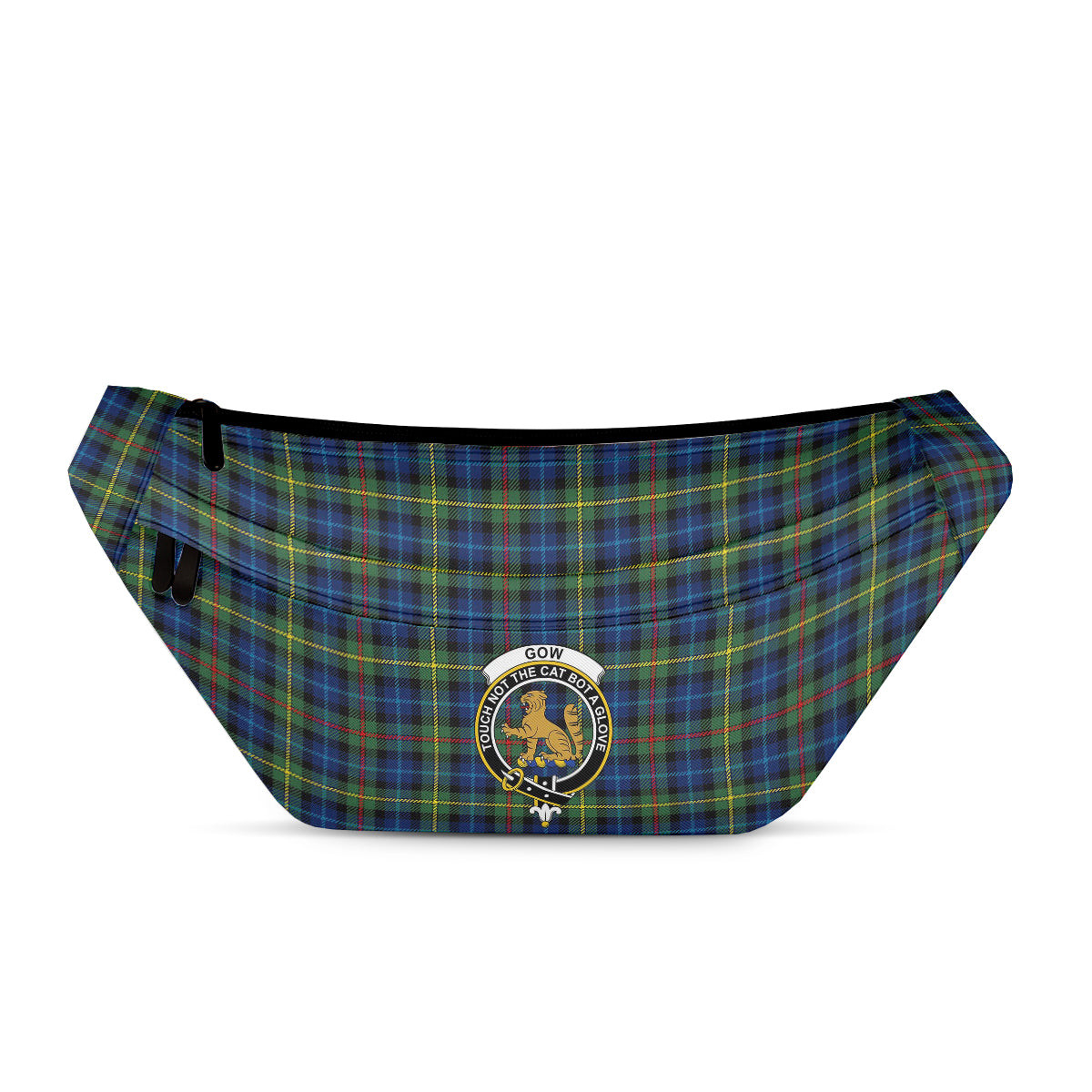 ScotsTee Shop Scottish Gow Hunting Modern Clan Crest Tartan Fanny Pack Plaid Waist Bag