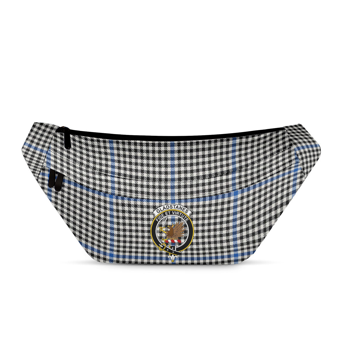 ScotsTee Shop Scottish Gladstanes Modern Clan Crest Tartan Fanny Pack Plaid Waist Bag