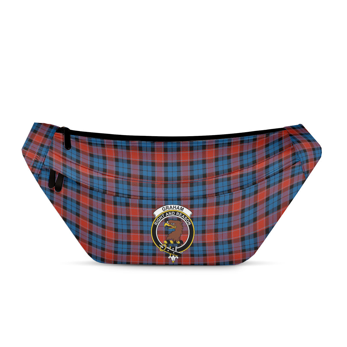 ScotsTee Shop Scottish Graham of Menteith Red Ancient Clan Crest Tartan Fanny Pack Plaid Waist Bag
