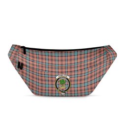 ScotsTee Shop Scottish Hamilton Red Modern Clan Crest Tartan Fanny Pack Plaid Waist Bag