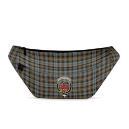 ScotsTee Shop Scottish Farquharson Weathered Clan Crest Tartan Fanny Pack Plaid Waist Bag