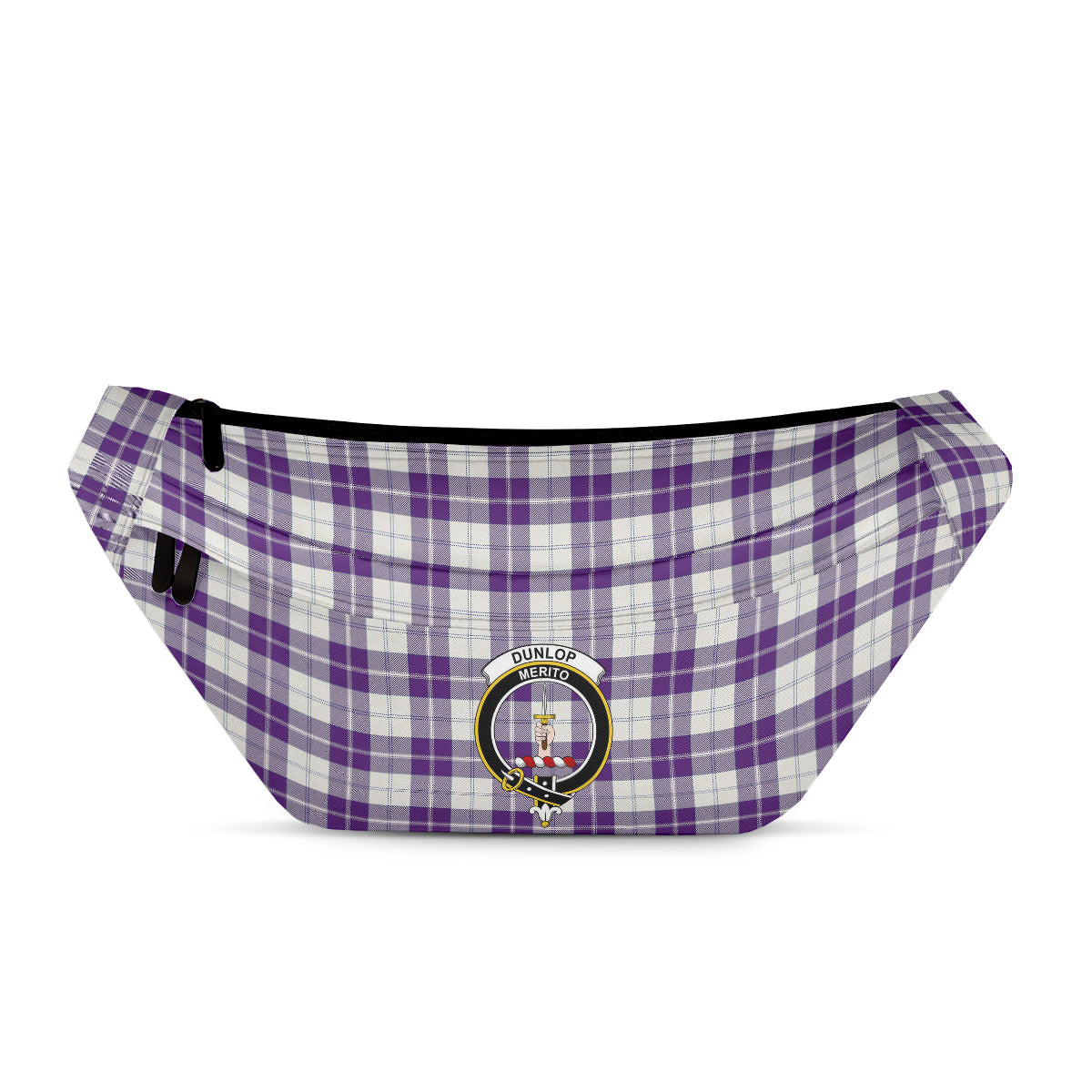 ScotsTee Shop Scottish Dunlop Dress Modern Clan Crest Tartan Fanny Pack Plaid Waist Bag