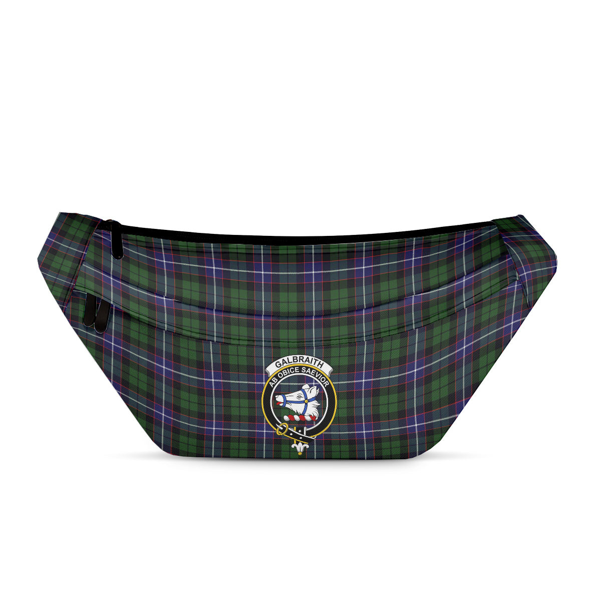 ScotsTee Shop Scottish Galbraith Modern Clan Crest Tartan Fanny Pack Plaid Waist Bag