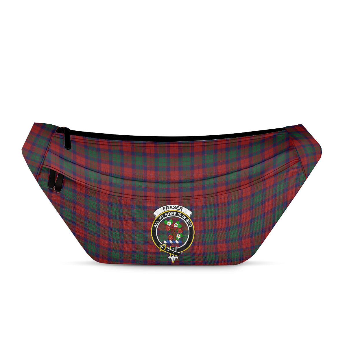 ScotsTee Shop Scottish Fraser of Struy Clan Crest Tartan Fanny Pack Plaid Waist Bag