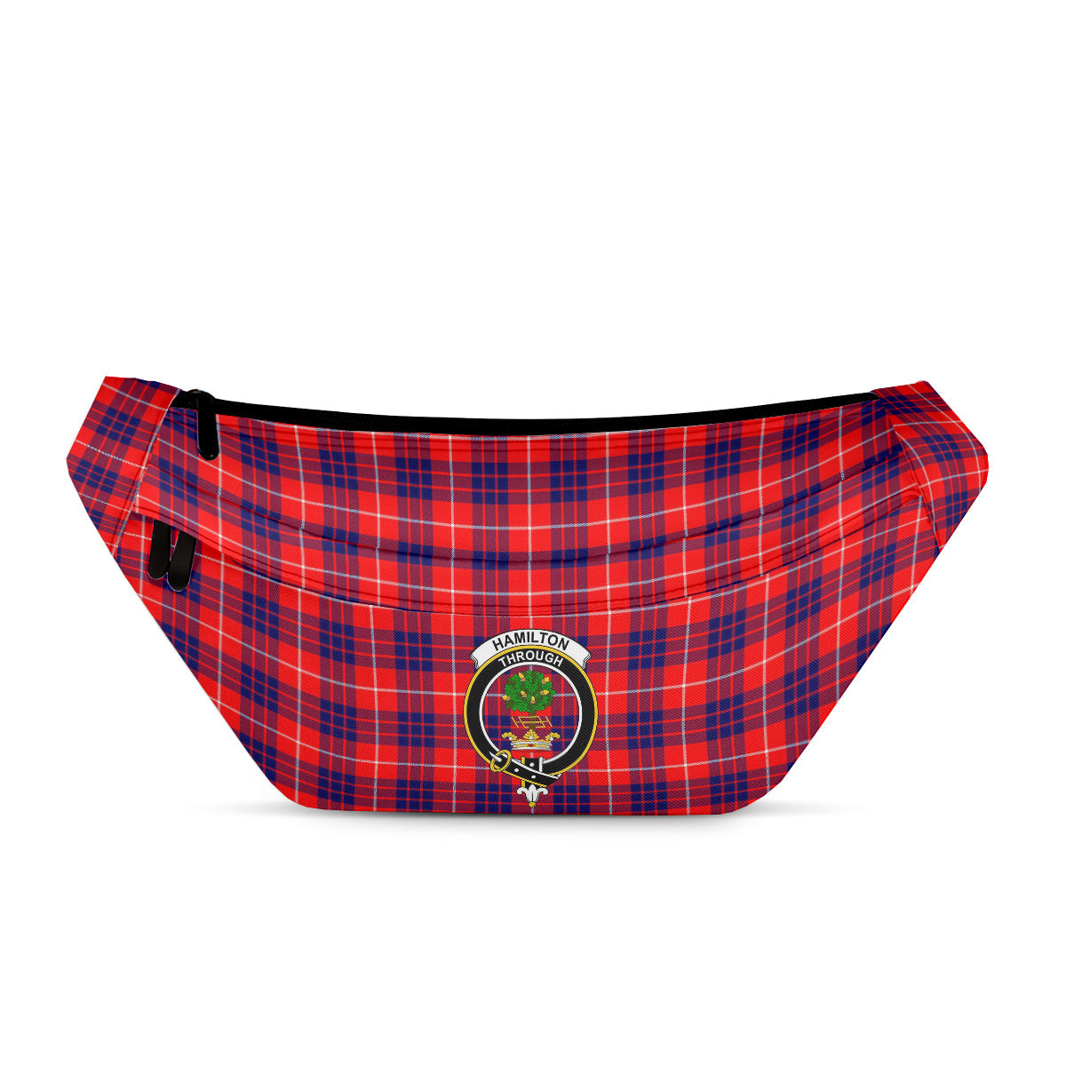ScotsTee Shop Scottish Hamilton Modern Clan Crest Tartan Fanny Pack Plaid Waist Bag