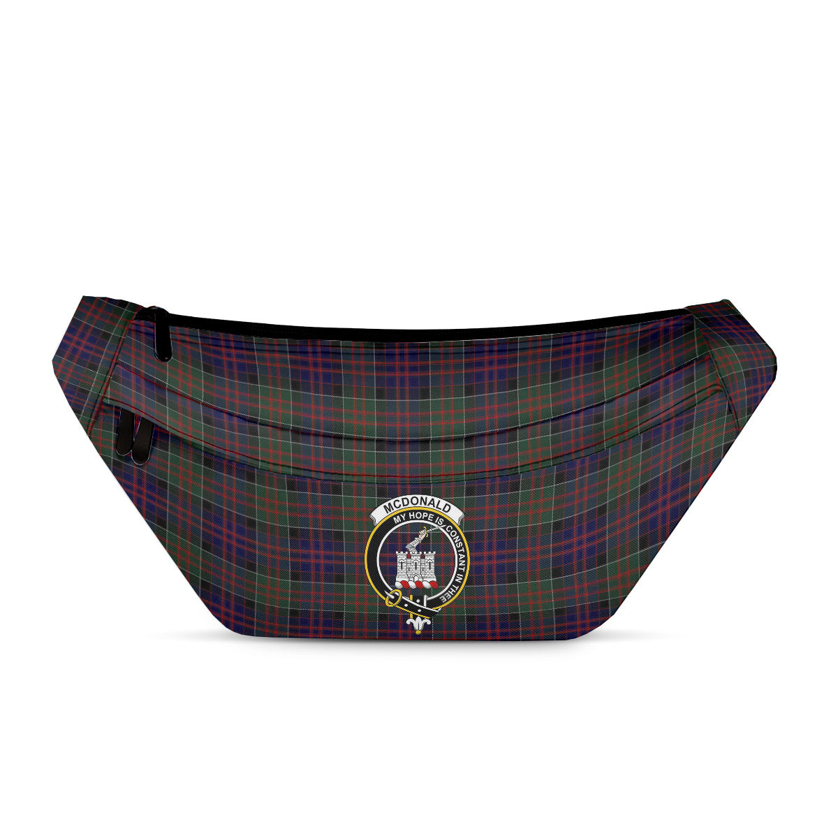 ScotsTee Shop Scottish McDonald of Clan Ranald Clan Crest Tartan Fanny Pack Plaid Waist Bag