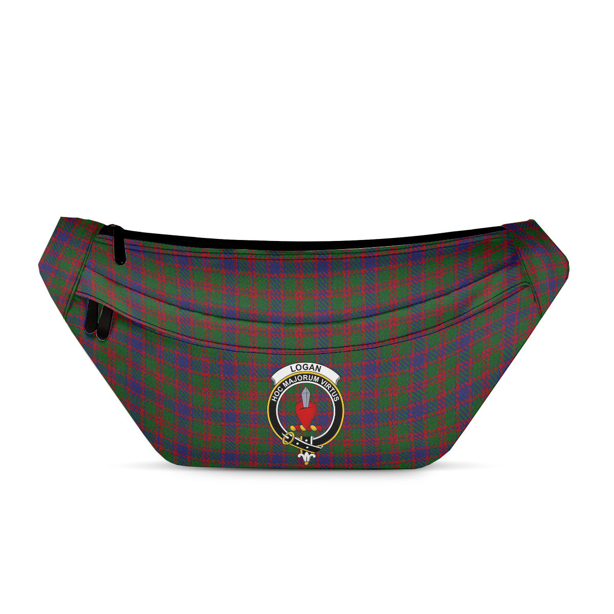 ScotsTee Shop Scottish Logan 1819 Clan Crest Tartan Fanny Pack Plaid Waist Bag