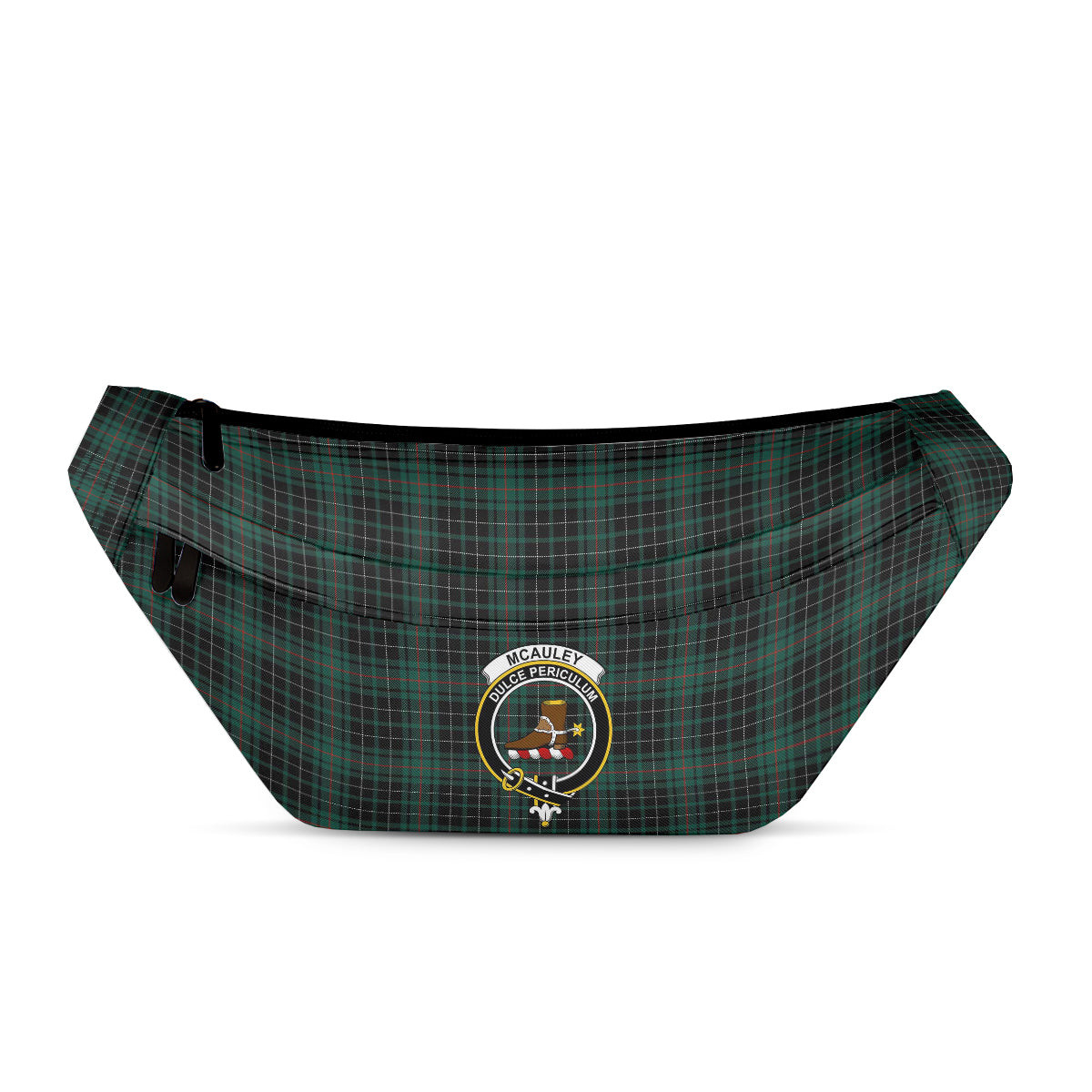 ScotsTee Shop Scottish McAuley Hunting Modern Clan Crest Tartan Fanny Pack Plaid Waist Bag