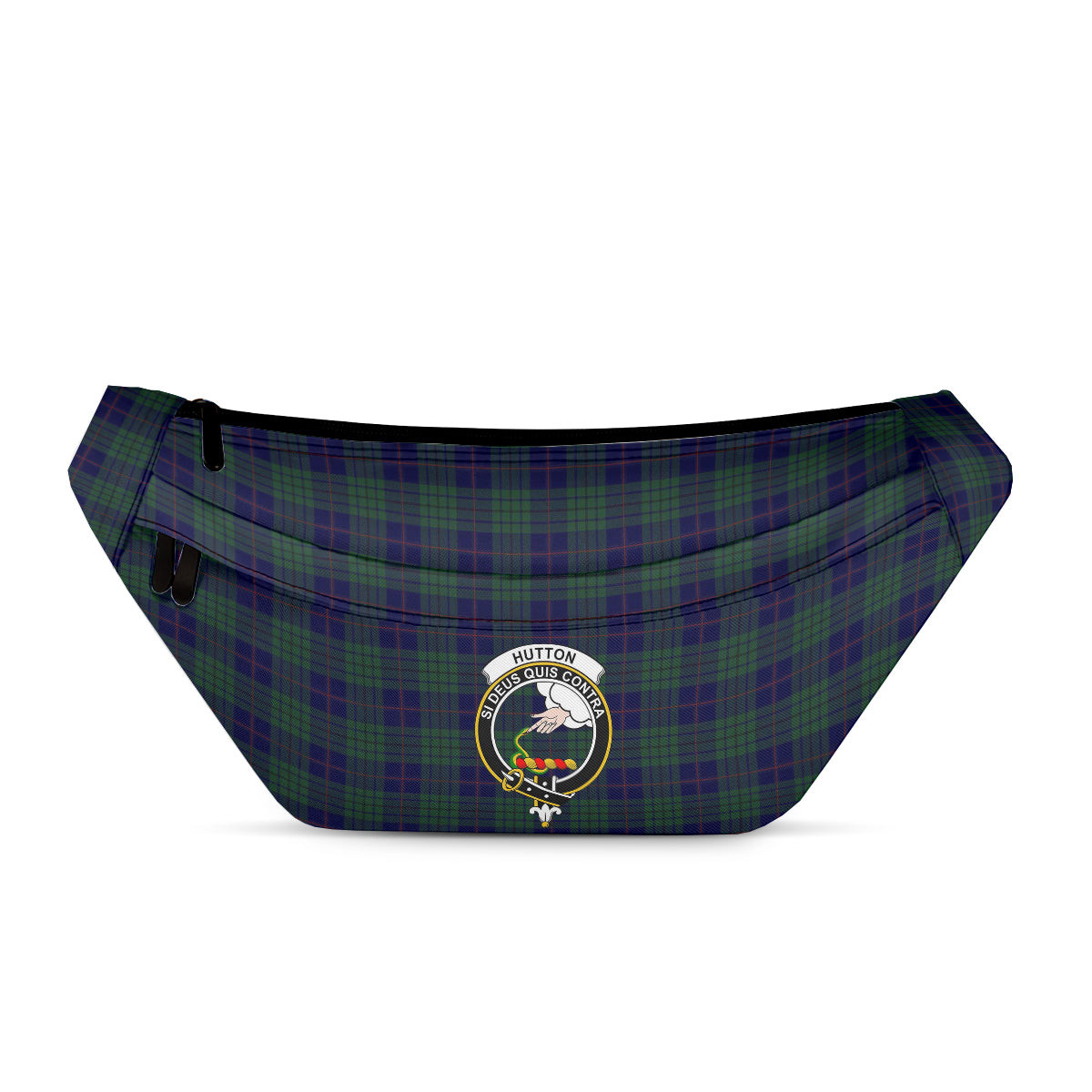 ScotsTee Shop Scottish Hutton Clan Crest Tartan Fanny Pack Plaid Waist Bag