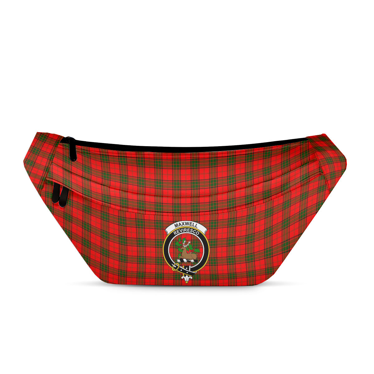 ScotsTee Shop Scottish Maxwell Modern Clan Crest Tartan Fanny Pack Plaid Waist Bag