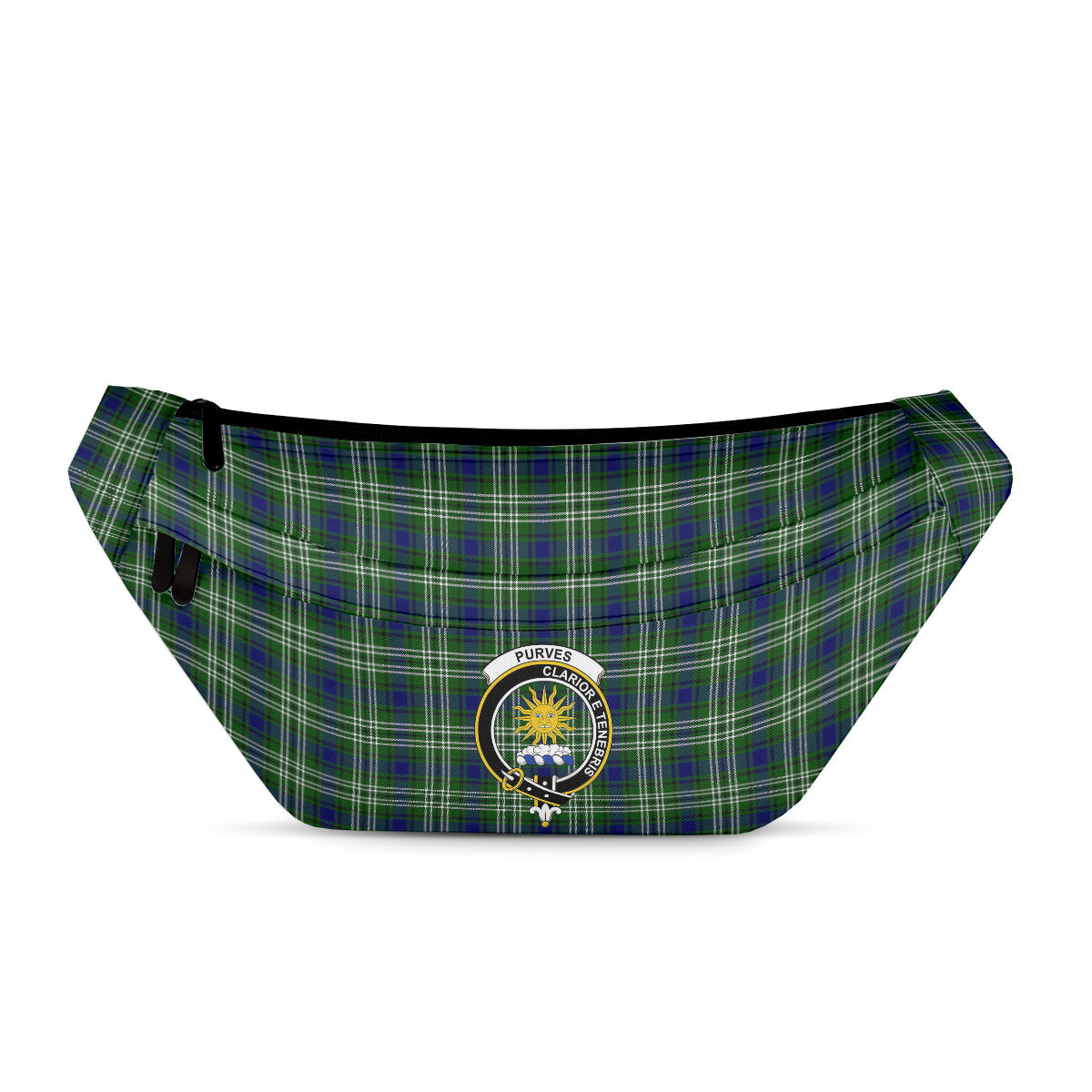 ScotsTee Shop Scottish Purves Clan Crest Tartan Fanny Pack Plaid Waist Bag