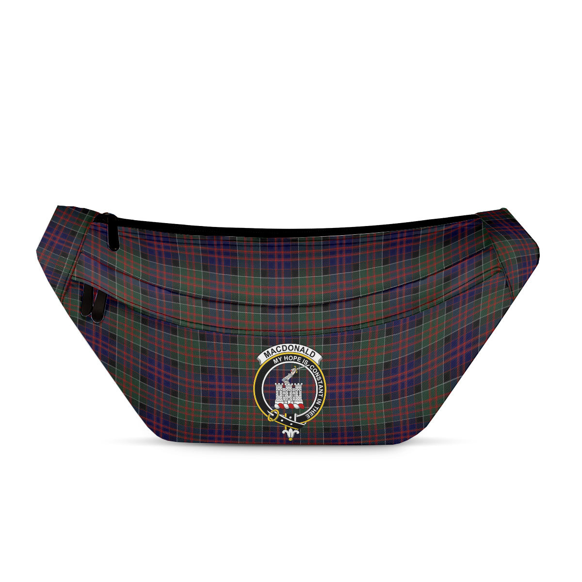ScotsTee Shop Scottish MacDonald of Clan Ranald Clan Crest Tartan Fanny Pack Plaid Waist Bag