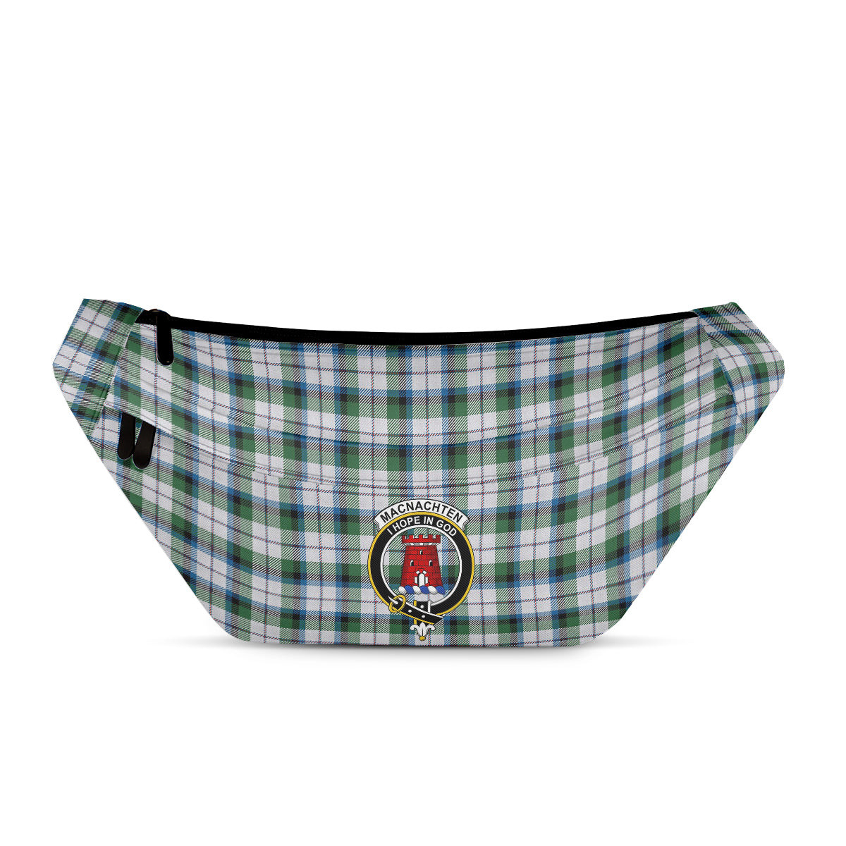 ScotsTee Shop Scottish MacNachten Dress Ancient Clan Crest Tartan Fanny Pack Plaid Waist Bag