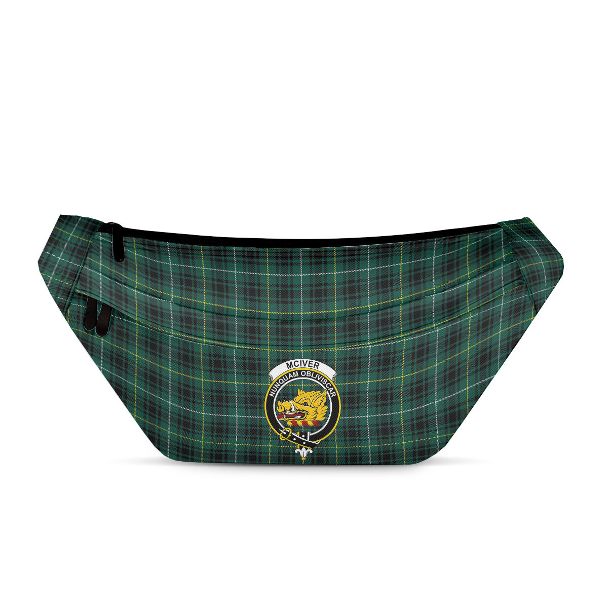 ScotsTee Shop Scottish McIver Hunting Modern Clan Crest Tartan Fanny Pack Plaid Waist Bag