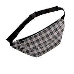 ScotsTee Shop Scottish MacPherson of Cluny Black and White Clan Crest Tartan Fanny Pack Plaid Waist Bag