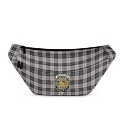 ScotsTee Shop Scottish MacPherson of Cluny Black and White Clan Crest Tartan Fanny Pack Plaid Waist Bag