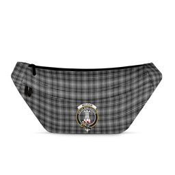 ScotsTee Shop Scottish McLean Black and White Clan Crest Tartan Fanny Pack Plaid Waist Bag