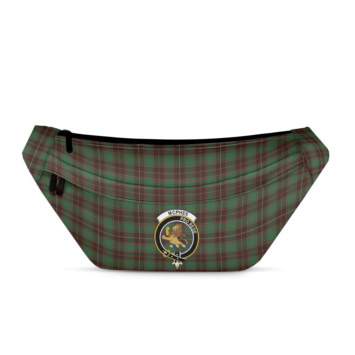 ScotsTee Shop Scottish McPhee Hunting Modern Clan Crest Tartan Fanny Pack Plaid Waist Bag