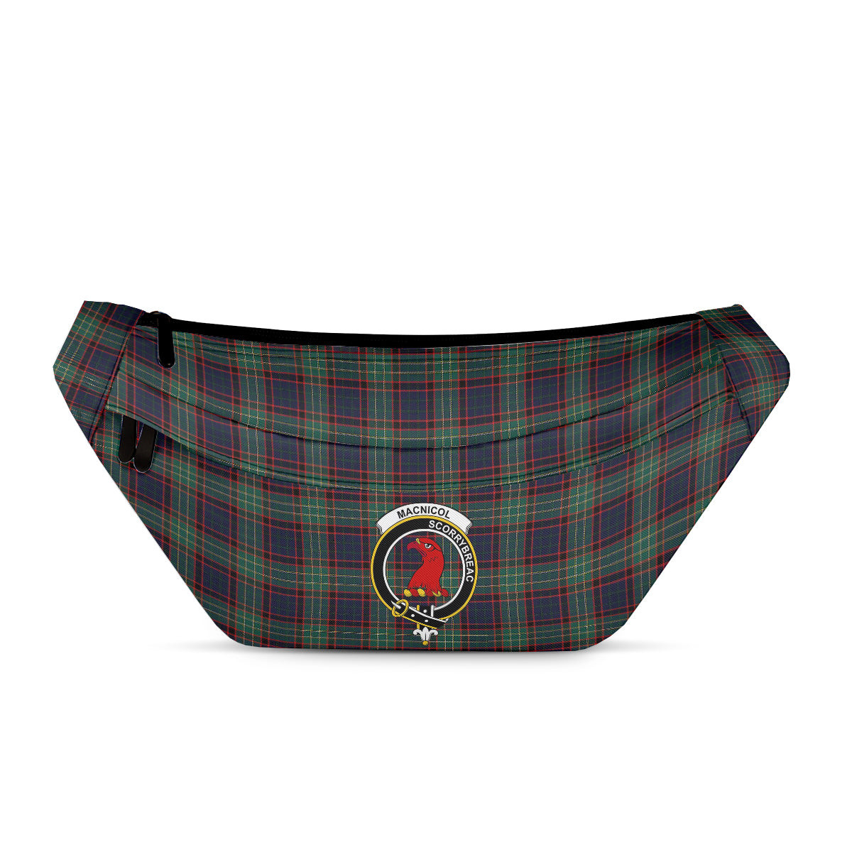 ScotsTee Shop Scottish MacNicol Hunting Modern Clan Crest Tartan Fanny Pack Plaid Waist Bag