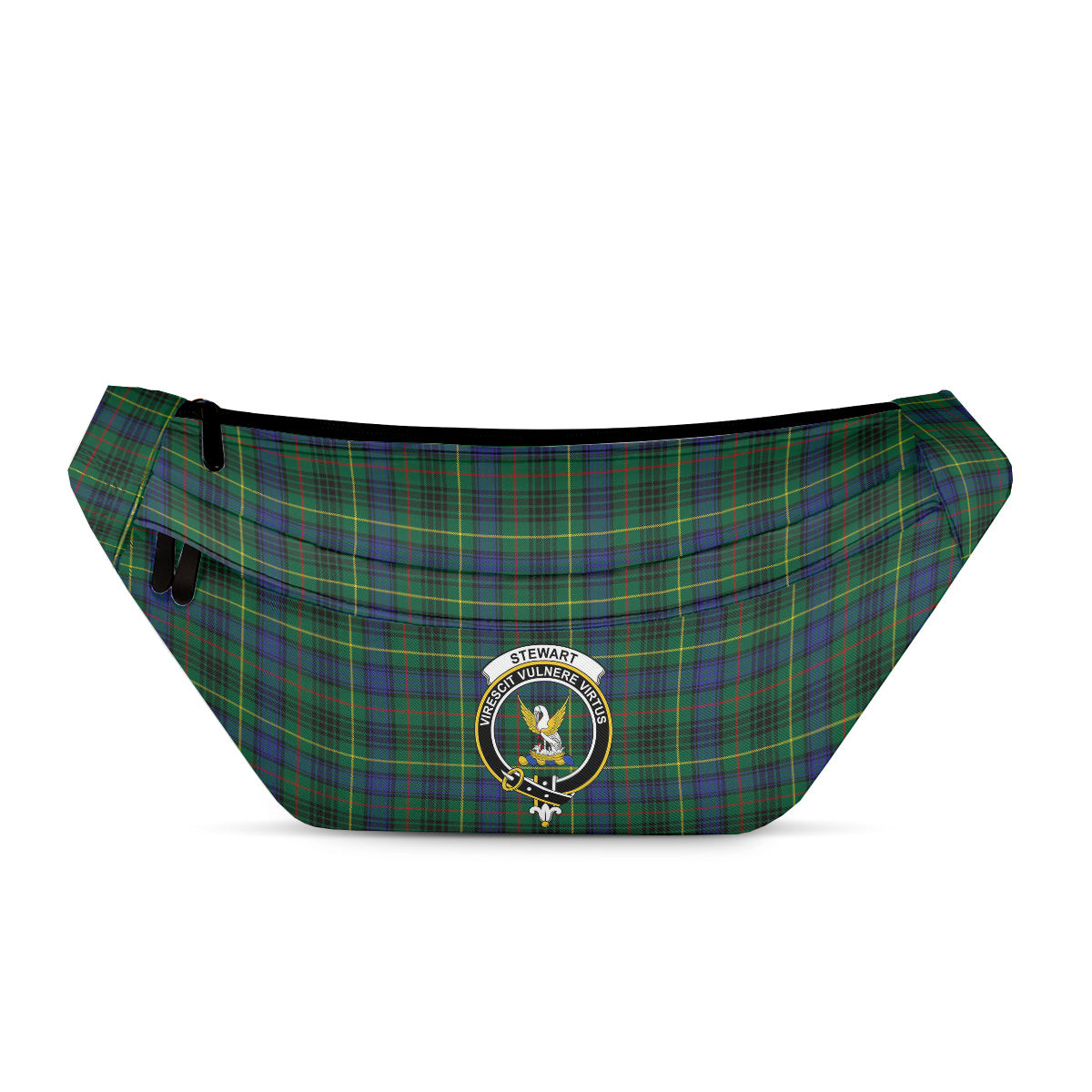 ScotsTee Shop Scottish Stewart Hunting Modern SC Clan Crest Tartan Fanny Pack Plaid Waist Bag