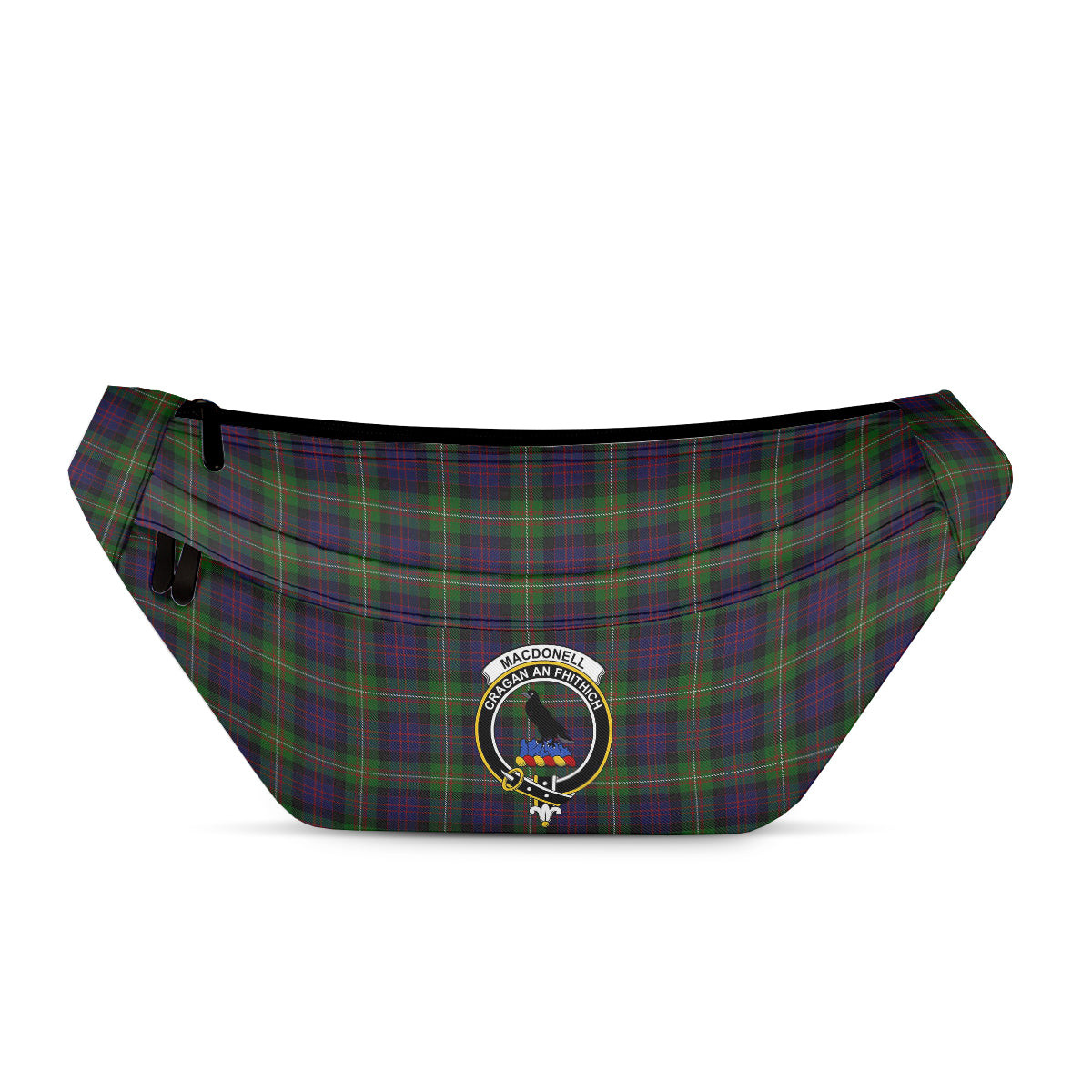 ScotsTee Shop Scottish MacDonell of Glengarry 3 Clan Crest Tartan Fanny Pack Plaid Waist Bag