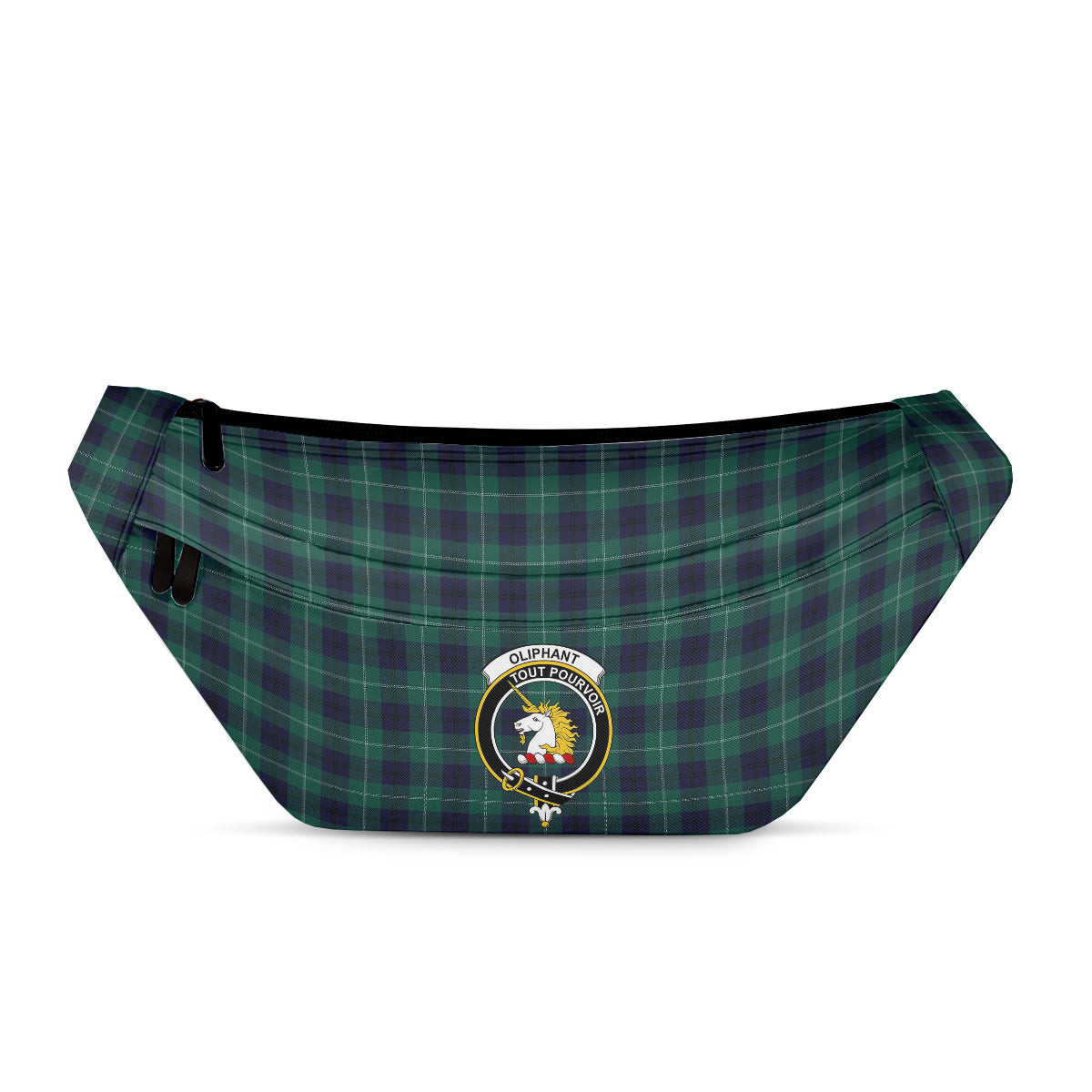 ScotsTee Shop Scottish Oliphant Modern Clan Crest Tartan Fanny Pack Plaid Waist Bag