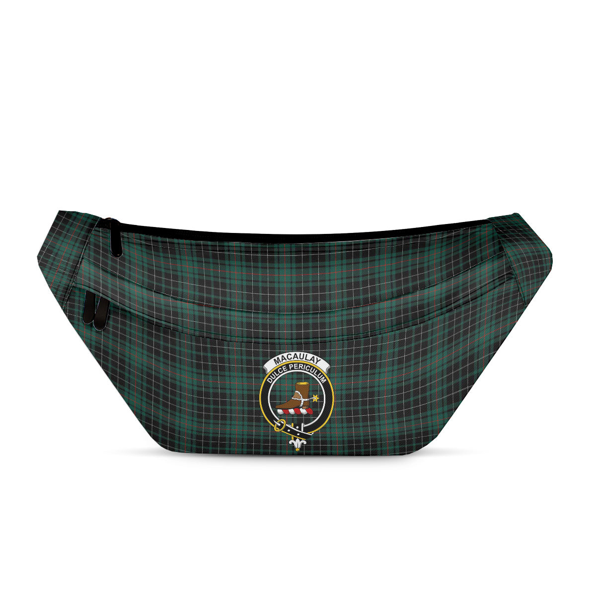 ScotsTee Shop Scottish MacAulay Hunting Modern Clan Crest Tartan Fanny Pack Plaid Waist Bag
