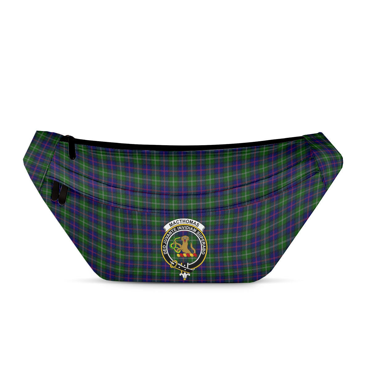 ScotsTee Shop Scottish MacThomas Modern Clan Crest Tartan Fanny Pack Plaid Waist Bag