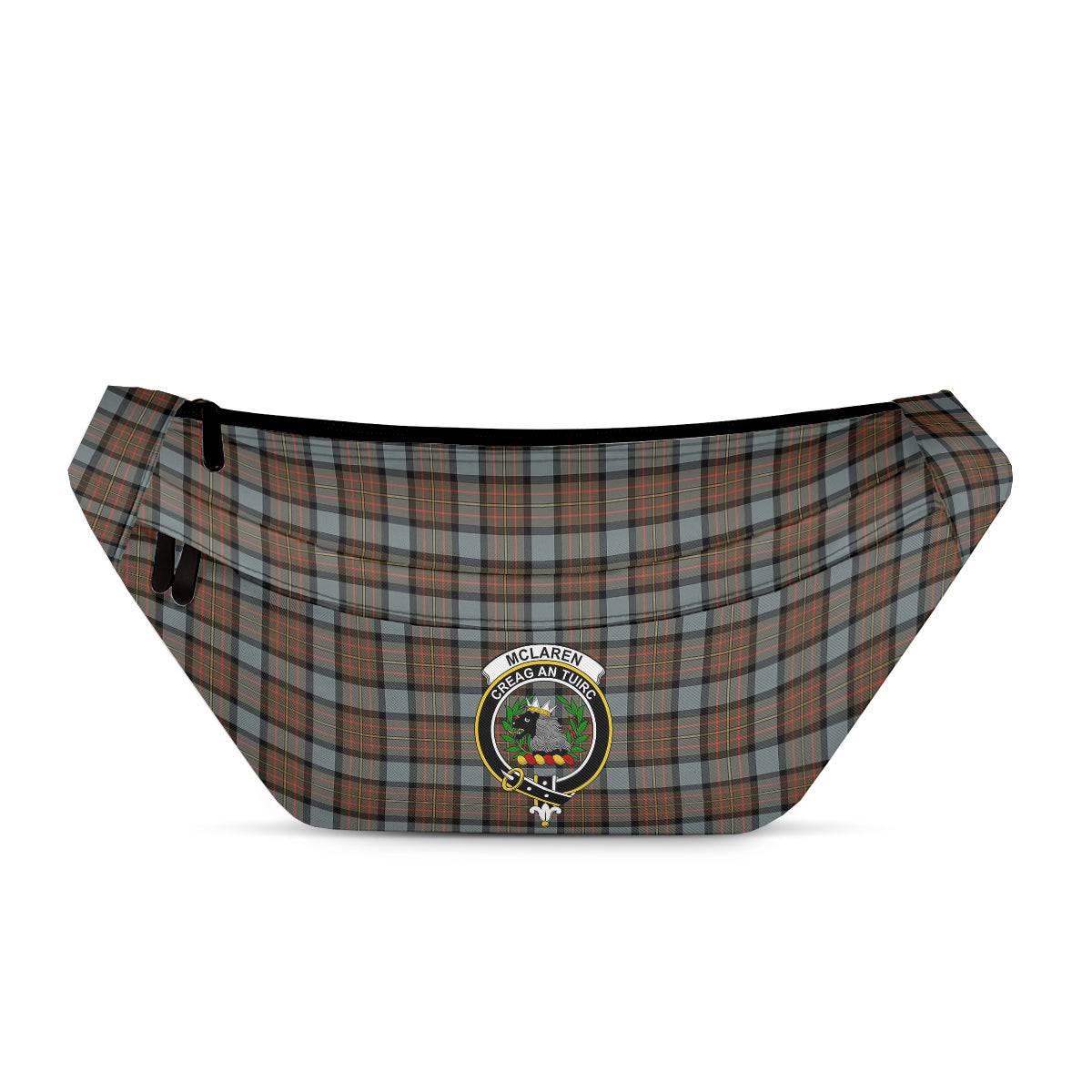 ScotsTee Shop Scottish McLaren Weathered Clan Crest Tartan Fanny Pack Plaid Waist Bag